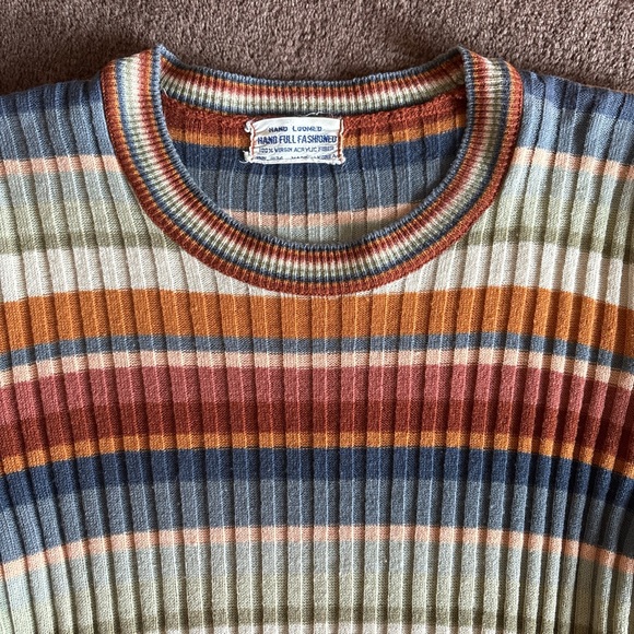 Striped Multicolor Ribbed Sweater - Picture 2 of 4